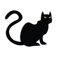 Silhouette of a cat on a white background vector