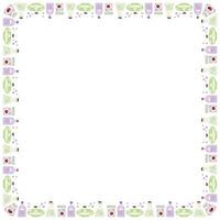 Hand drawn halloween frame template design vector