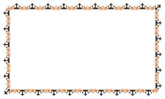 Hand drawn halloween frame template design vector