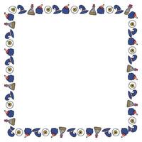 Hand drawn halloween frame template design vector