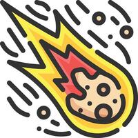 meteorite illustration design vector