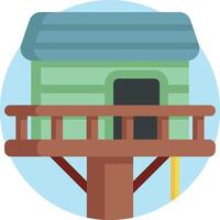 tree house illustration design vector