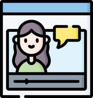 vlogger illustration design vector