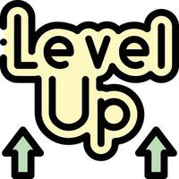 level up illustration design vector