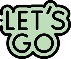 lets go illustration design vector