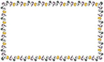 Hand drawn halloween frame template design vector