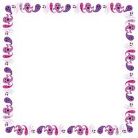 Hand drawn halloween frame template design vector