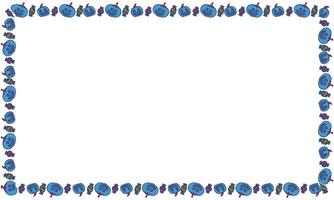 Hand drawn halloween frame template design vector