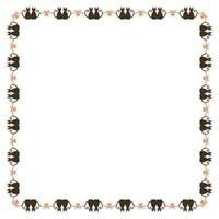 Hand drawn halloween frame template design vector
