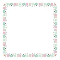 Hand drawn halloween frame template design vector