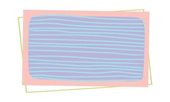 Paper note with abstract doodle frame background design vector