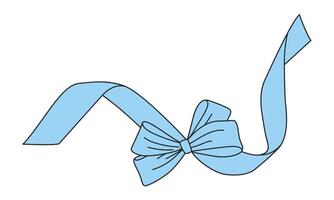 Ribbon in the bow Isolated on white For present boxes vector