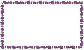 Hand drawn halloween frame template design vector