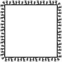 Hand drawn halloween frame template design vector