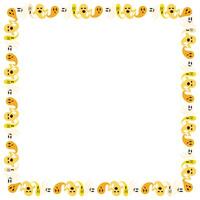 Hand drawn halloween frame template design vector