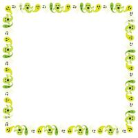 Hand drawn halloween frame template design vector