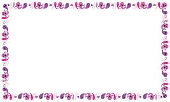 Hand drawn halloween frame template design vector