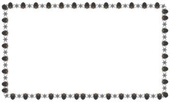 Hand drawn halloween frame template design vector