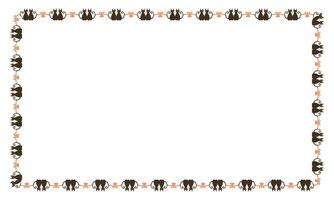 Hand drawn halloween frame template design vector