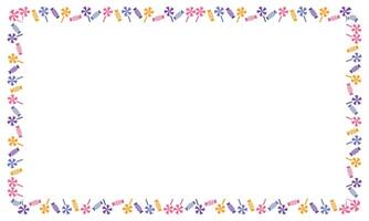Hand drawn halloween frame template design vector