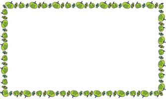 Hand drawn halloween frame template design vector