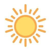 Sun flat icon. Summer pictogram. Sunlight symbol. for website design, web button, mobile app illustration vector