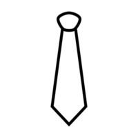 Tie outline icon necktie symbol isolated on white background for graphic design, logo, website, social media, mobile app, UI illustration vector