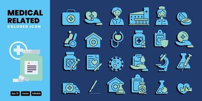 medical related colored icon design good for web and mobile app vector