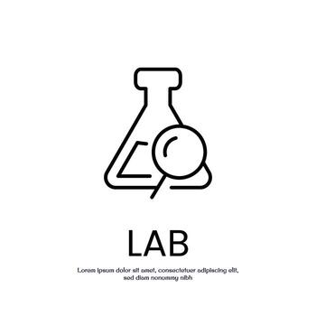 lab thin outline icon design good for web or mobile app vector