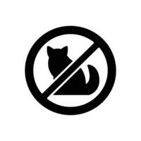 no pet solid icon design good for web or mobile app vector
