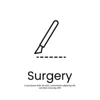 Surgery thin outline icon design good for web or mobile app vector