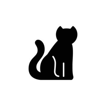 cat solid icon design good for web or mobile app vector