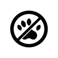 no pet solid icon design good for web or mobile app vector