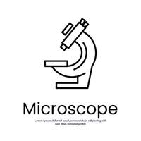 Microscope thin outline icon design good for web or mobile app vector