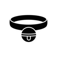 pet collar solid icon design good for web or mobile app vector