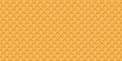 Abstract wafer 3D seamless pattern yellow brown colors illustration. Ice cream cone texture rectangle background. Waffle graphic pattern. vector