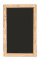 Blank blackboard with whitewashed wooden frame isolated vertical shape graphic illustrated. Cut timber chalkboard for menu or any message. vector