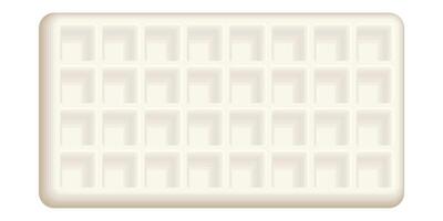 Abstract rectangle waffle pattern light cream color isolated graphic illustration. vector