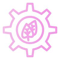 Sustainable Technology Outline Gradient Icon vector