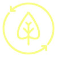 Leaf in a Circle with Arrows vector