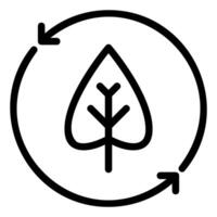 Leaf in a Circle with Arrows vector