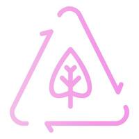 Recycle and Renew Eco-Friendly Packaging Packaging Outline Gradient Icon vector