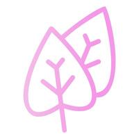Leaves Icon Outline Gradient Icon vector