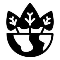 Earth with Trees Growing vector