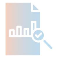 Data Analysis Report Glyph Gradient Icon vector