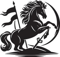 Hores design silhouette art work EPS file, Generator AI vector