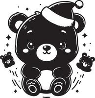Baby Bears design silhouette art work EPS file, Generator AI vector