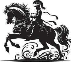 Hores design silhouette art work EPS file, Generator AI vector