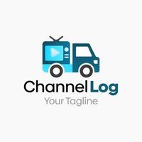 Channel Logistic Logo Template Design. Good for Business, Startup, Agency, and Organization vector