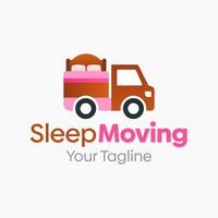 Sleep Moving Logo Template Design. Good for Business, Startup, Agency, and Organization vector